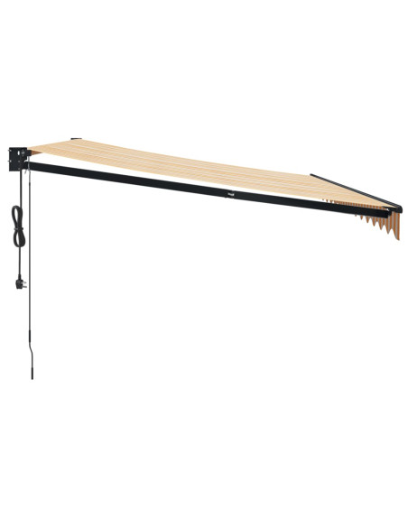 Tenda Sole Automatica Retrattile Gialla e Bianca 4x3 m
