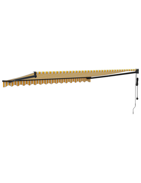 Tenda Sole Automatica Retrattile Gialla e Bianca 4x3 m