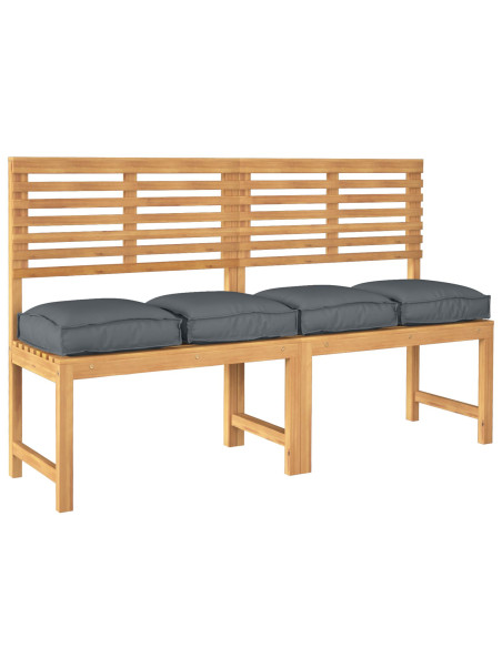 Cuscino 4 pcs Antracite 40 x 40 x 8 cm Tessuto Oxford