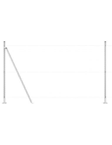 Palo della recinzione 52 pcs Grigio 3,2 x 3,2 x 160 cm