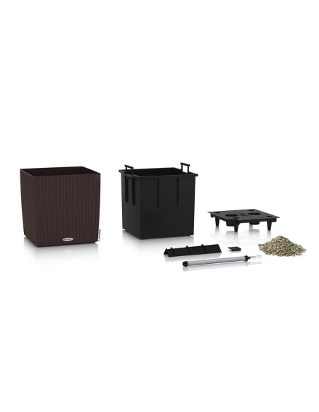 LECHUZA Fioriera CUBE Cottage 50 ALL-IN-ONE Moca