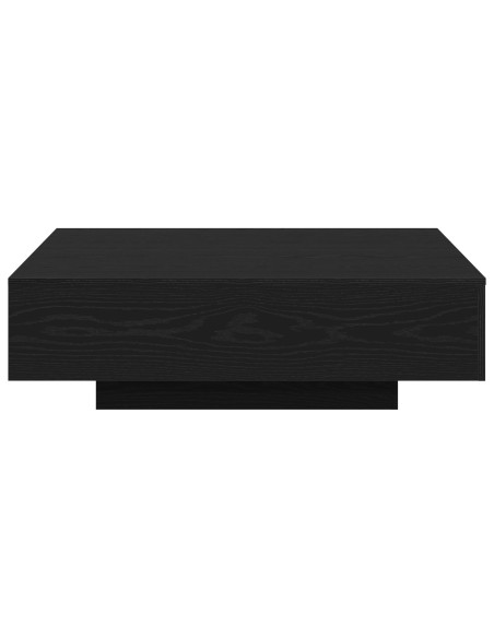 Tavolino da caffè  Nero Rovere 100x100x31 cm in legno ingegnerizzato