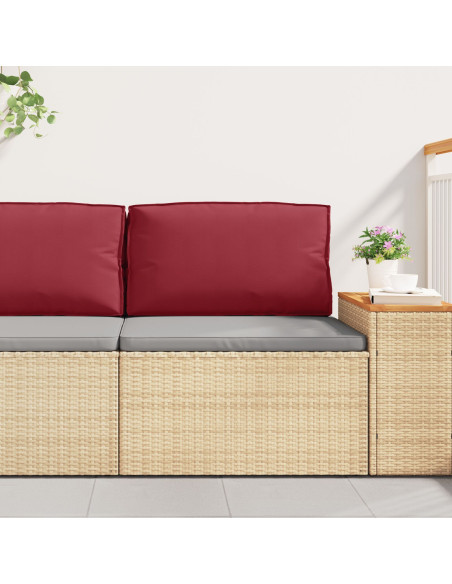 Cuscino per pallet  per schienale rosso vino 70x40x12 cm in tessuto Oxford