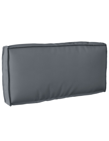 Cuscino per Pallet  per Schienale Antracite 80x40x12 cm Tessuto Oxford