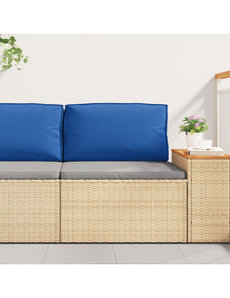Cuscino Pallet  Schienale Blu Reale 80x40x12 cm Tessuto Oxford