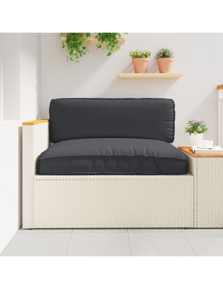 Cuscino per Pallet  per seduta Nero 120x80x12 cm in tessuto Oxford
