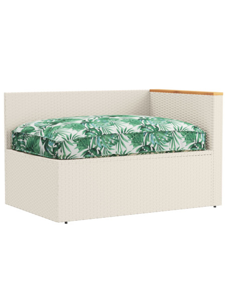 Cuscino per pallet  per seduta con motivo fogliare 120x80x12 cm in tessuto Oxford