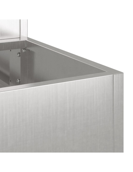 Fioriera da giardino  a 3 livelli 90x90x35 cm in acciaio inox
