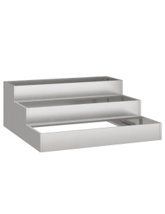 Vaso da giardino Argento 90 x 90 x 35 cm Acciaio inossidabile 2