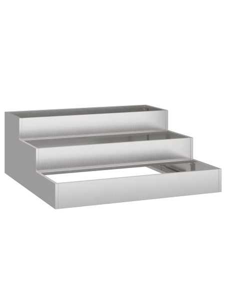 Vaso da giardino Argento 90 x 90 x 35 cm Acciaio inossidabile