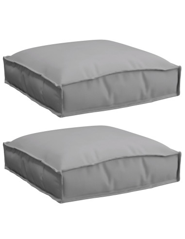 Cuscino 2 pcs Grigio 40 x 40 x 8 cm Tessuto Oxford