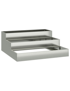 Vaso da giardino Argento 90 x 90 x 35 cm Acciaio zincato 2