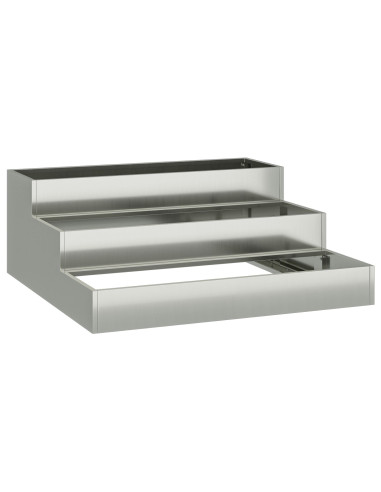 Vaso da giardino Argento 90 x 90 x 35 cm Acciaio zincato