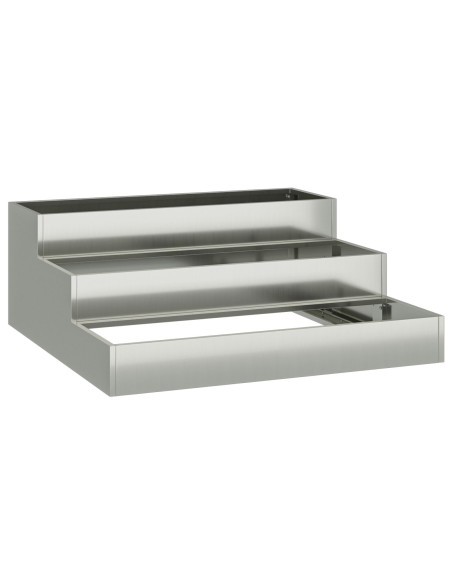 Vaso da giardino Argento 90 x 90 x 35 cm Acciaio zincato