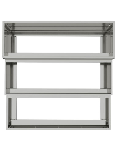 Vaso da giardino Argento 90 x 90 x 35 cm Acciaio zincato