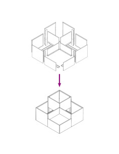 Vaso da giardino Bianco 80 x 80 x 48 cm Acciaio 2