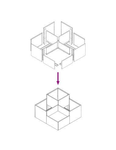 Vaso da giardino Bianco 80 x 80 x 48 cm Acciaio