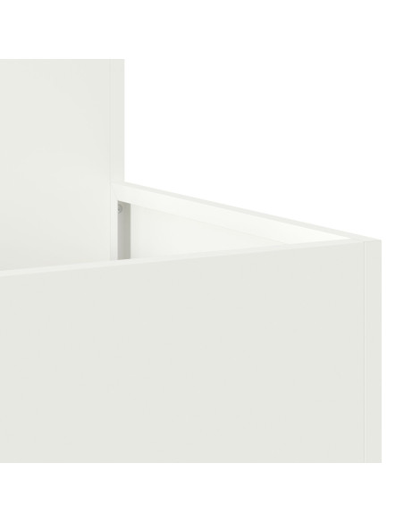 Fioriera da Giardino 80x80x48 cm Acciaio Bianco