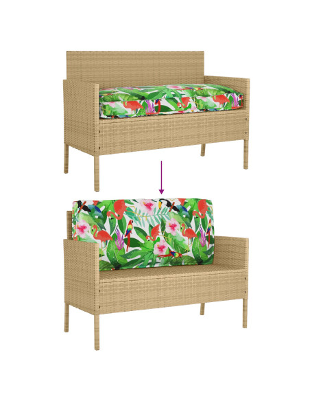 Cuscino da esterno  Giungla tropicale Poliestere 120 x 12 x 50 cm