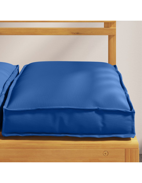 Cuscini per pallet  per seduta 2 pcs Blu reale 40x40x8 cm Tessuto Oxford