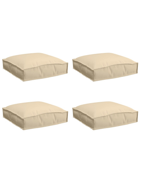 Cuscini per Pallet  Set di 4 Beige Poliestere 40 x 40 x 8 cm