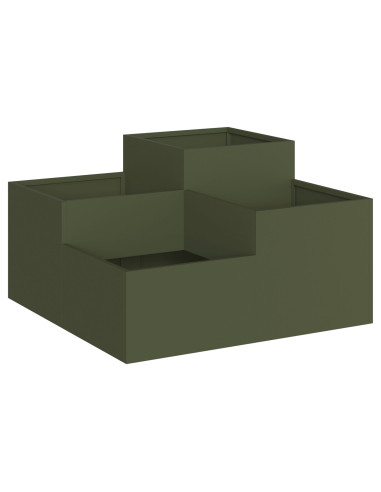 Vaso da giardino Oliver verde 80 x 80 x 48 cm Acciaio
