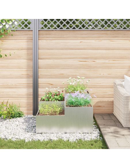 Fioriera da Giardino 80x80x48 cm Acciaio Galvanizzato