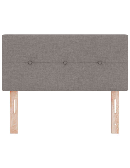 Testiera LED  in tessuto taffetà tortora da 80 cm con bottoni imbottiti