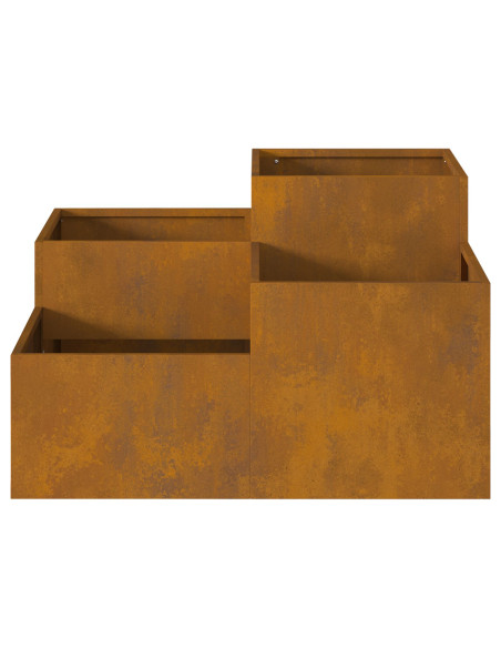 Fioriera da Giardino 80x80x48 cm in Acciaio Resistente