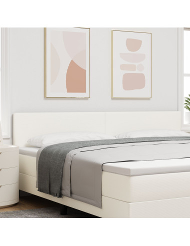 Testiera LED con luci a strisce a LED Crema 200 cm Poliestere