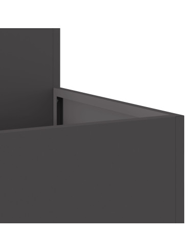 Vaso da giardino Nero 100 x 100 x 48 cm Acciaio