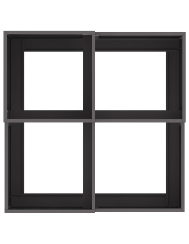 Vaso da giardino Nero 100 x 100 x 48 cm Acciaio