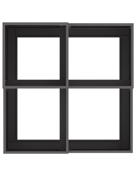 Vaso da giardino Nero 100 x 100 x 48 cm Acciaio