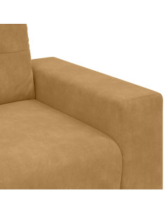 Set di divani 3 pcs Marrone 221 x 80 x 80 cm Velluto