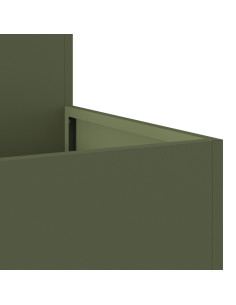 Vaso da giardino Oliver verde 100 x 100 x 48 cm Acciaio 2