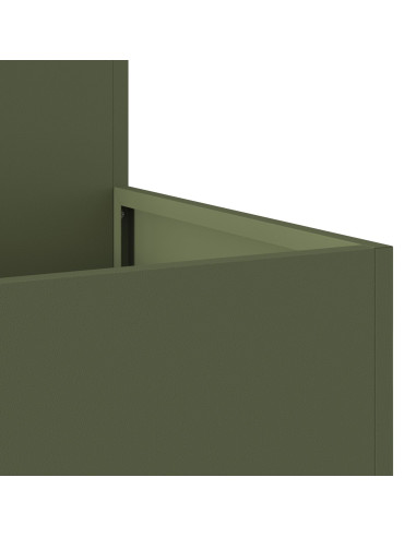 Vaso da giardino Oliver verde 100 x 100 x 48 cm Acciaio