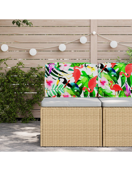 Cuscino Pallet  per Schienale Giungla Tropicale 50x40x12 cm Tessuto Oxford