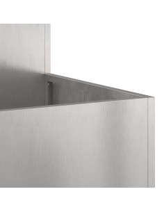 Vaso da giardino Argento 100 x 100 x 48 cm Acciaio inossidabile 2