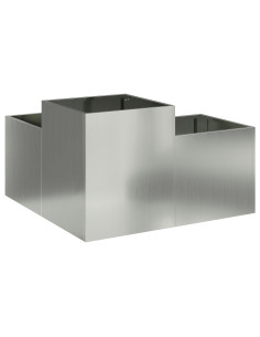 Vaso da giardino Argento 100 x 100 x 48 cm Acciaio zincato 2