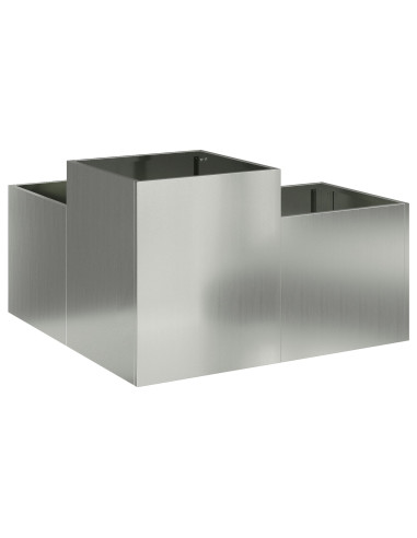 Vaso da giardino Argento 100 x 100 x 48 cm Acciaio zincato