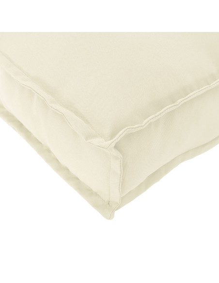 Cuscino per Pallet  da Seduta Panna 60 x 60 x 12 cm Tessuto Oxford
