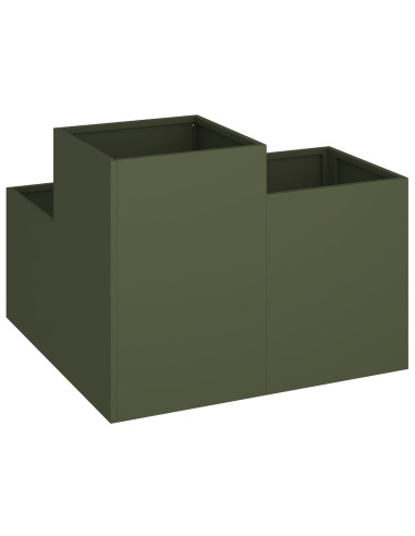 Vaso da giardino Oliver verde 100 x 100 x 60 cm Acciaio