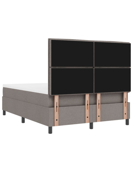 Struttura Letto  con Materasso Grigio Tessuto 160 x 200 cm