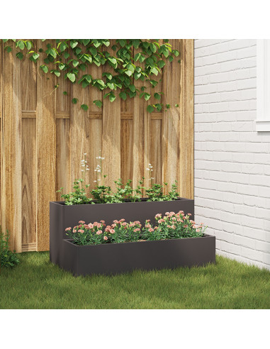 Vaso da giardino Nero 100 x 60 x 45 cm