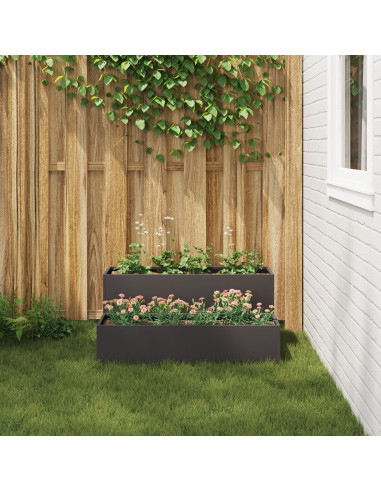 Vaso da giardino Nero 100 x 60 x 45 cm