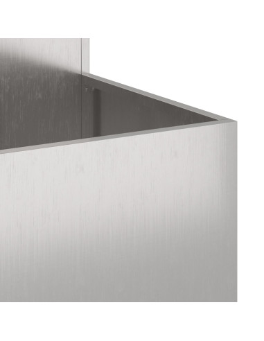 Vaso da giardino Argento 80 x 80 x 60 cm Acciaio inossidabile