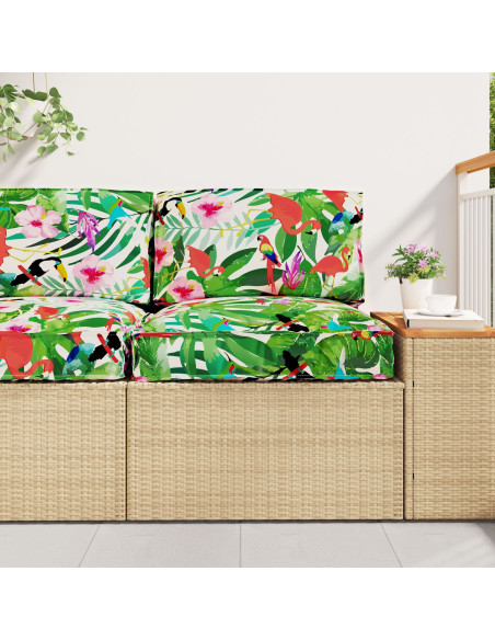 Cuscino per Pallet  Giungla Tropicale 60x60x12 cm Tessuto Oxford