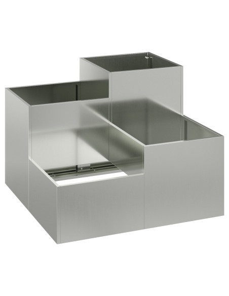 Vaso da giardino Argento 80 x 80 x 60 cm Acciaio zincato