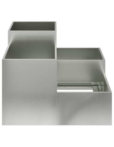 Vaso da giardino Argento 80 x 80 x 60 cm Acciaio zincato