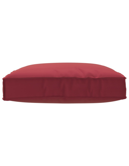 Cuscino per Pallet  per seduta Rosso Vino 80x80x12 cm Tessuto Oxford